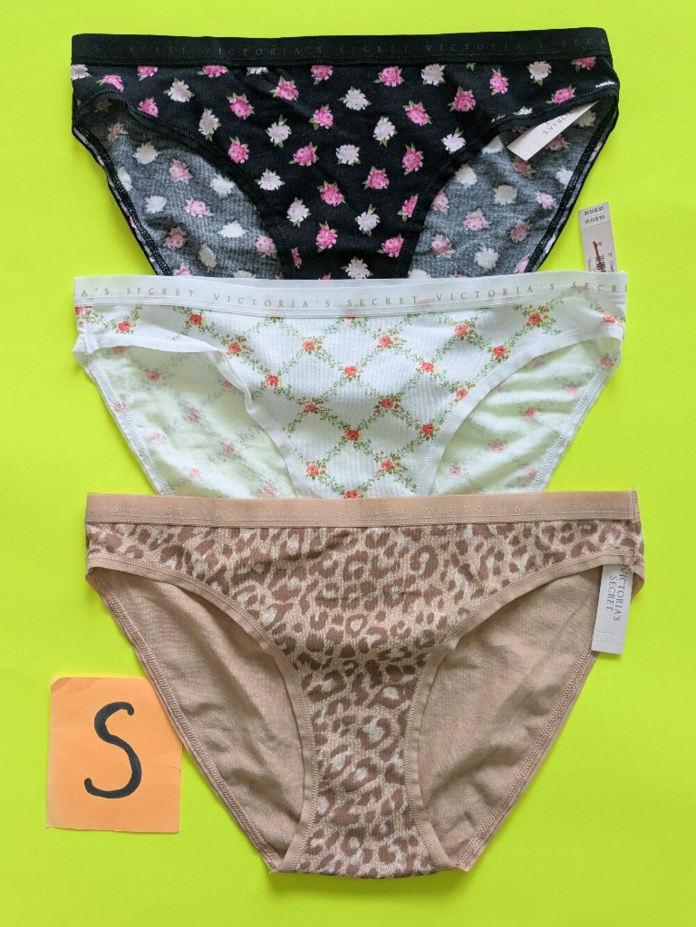 Victoria's Secret Cotton Size S Bikini Panty Bundle - 3 pairs